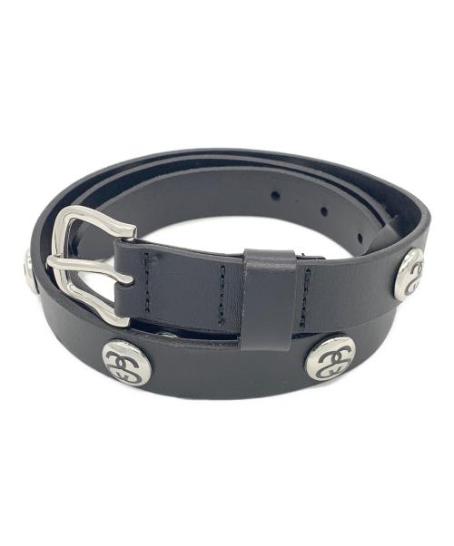 stussy（ステューシー）stussy (ステューシー) SS-LINK STUDDED BELT ブラックの古着・服飾アイテム