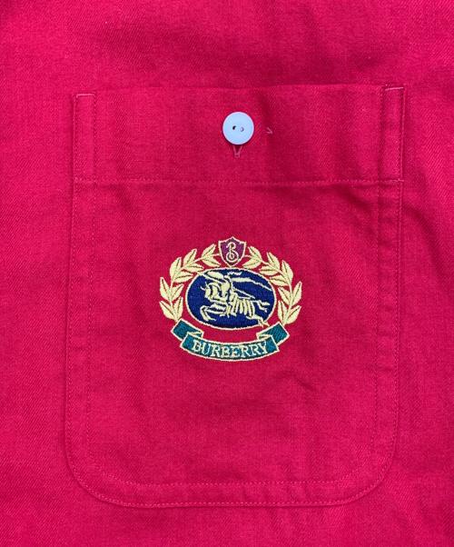 BURBERRY LONDON ENGLAND（バーバリー ロンドン イングランド）BURBERRY LONDON ENGLAND (バーバリー ロンドン イングランド) 長袖シャツ レッド サイズ:SP、180/92Aの古着・服飾アイテム
