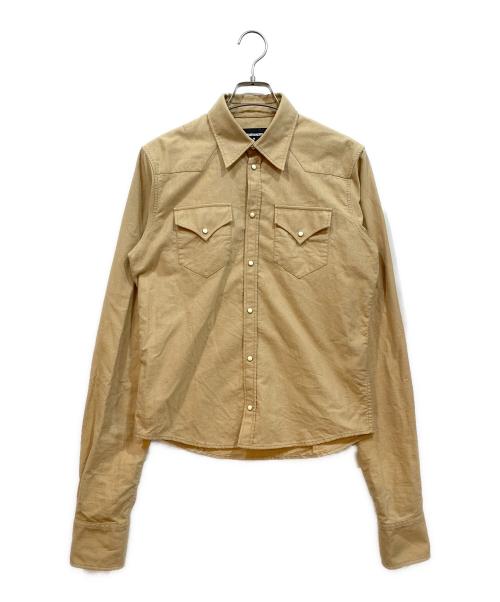 DSQUARED2（ディースクエアード）DSQUARED2 (ディースクエアード) 長袖シャツ ベージュ サイズ:46の古着・服飾アイテム