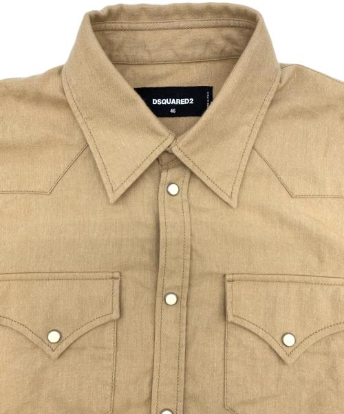 DSQUARED2（ディースクエアード）DSQUARED2 (ディースクエアード) 長袖シャツ ベージュ サイズ:46の古着・服飾アイテム