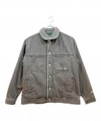 LACOSTEラコステ）の古着「裏ボアデニムジャケット」｜グレー