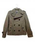 BURBERRY BLUE LABELバーバリーロンドンブルーレーベル）の古着「Pコート」｜グリーン