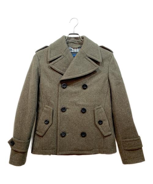 BURBERRY BLUE LABEL（バーバリーロンドンブルーレーベル）BURBERRY BLUE LABEL (バーバリーロンドンブルーレーベル) Pコート グリーン サイズ:Mの古着・服飾アイテム