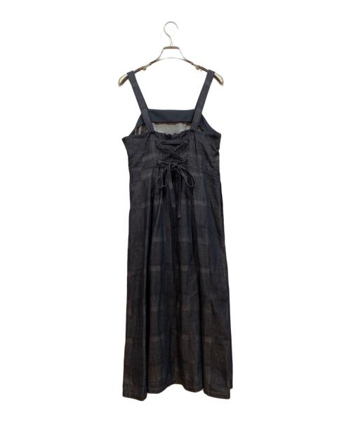 BLUE LABEL CRESTBRIDGE（ブルーレーベルクレストブリッジ）BLUE LABEL CRESTBRIDGE (ブルーレーベルクレストブリッジ) ノースリーブ・キャミソールワンピース ネイビー サイズ:38の古着・服飾アイテム