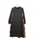 BLUE LABEL CRESTBRIDGEブルーレーベルクレストブリッジ）の古着「長袖ワンピース」｜ブラック