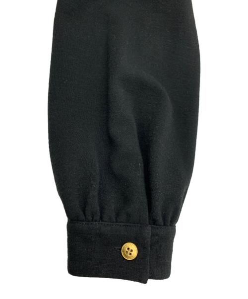 BLUE LABEL CRESTBRIDGE（ブルーレーベルクレストブリッジ）BLUE LABEL CRESTBRIDGE (ブルーレーベルクレストブリッジ) 長袖ワンピース ブラック サイズ:38の古着・服飾アイテム