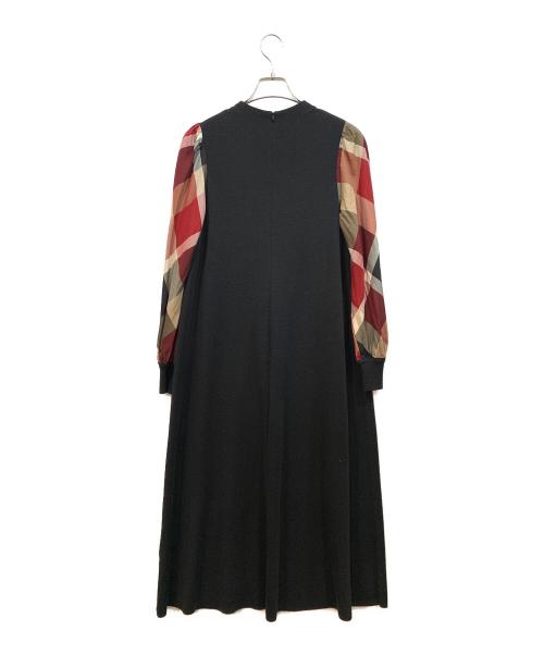 BLUE LABEL CRESTBRIDGE（ブルーレーベルクレストブリッジ）BLUE LABEL CRESTBRIDGE (ブルーレーベルクレストブリッジ) 長袖ワンピース ブラック サイズ:38の古着・服飾アイテム