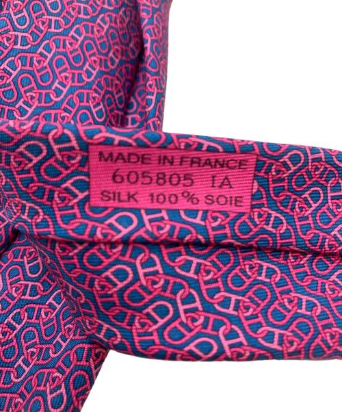 HERMES（エルメス）HERMES (エルメス) シルクネクタイ ネイビー×パープル サイズ:記載無の古着・服飾アイテム