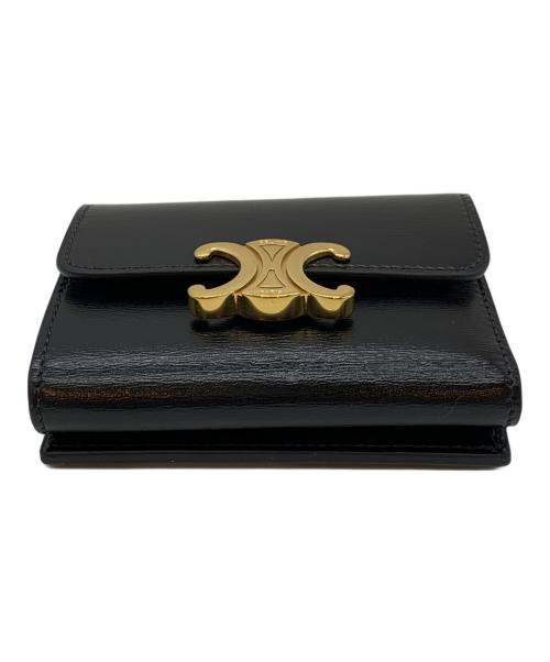 CELINE（セリーヌ）CELINE (セリーヌ) コイン入れ付コンパクトウォレット ブラックの古着・服飾アイテム