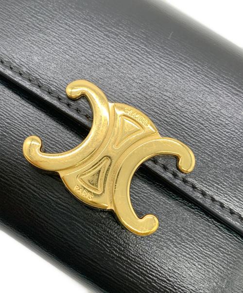 CELINE（セリーヌ）CELINE (セリーヌ) コイン入れ付コンパクトウォレット ブラックの古着・服飾アイテム