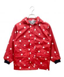 PETIT BATEAU（プチバトー）の古着「ドットプリントヨットパーカー」｜レッド