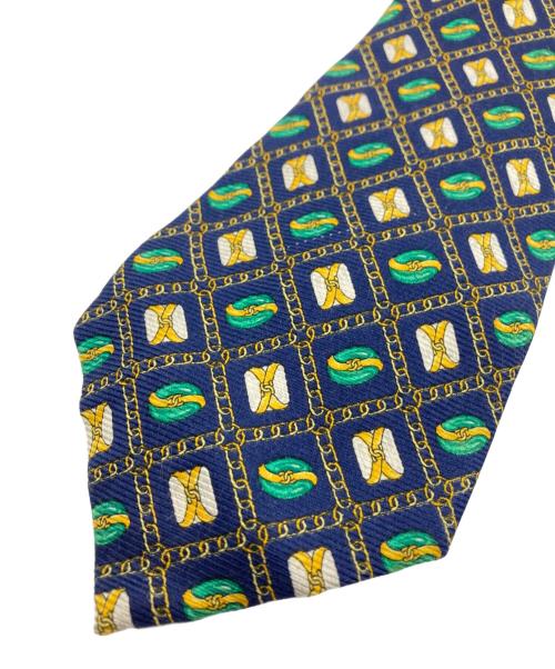 CHANEL（シャネル）CHANEL (シャネル) ネクタイ ネイビー×グリーン サイズ:表記なしの古着・服飾アイテム