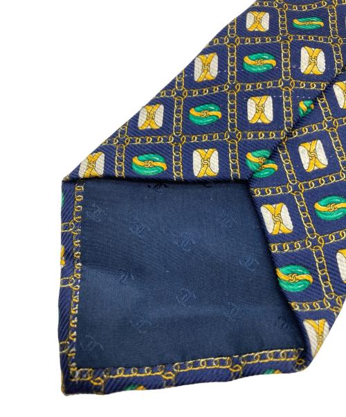 CHANEL（シャネル）CHANEL (シャネル) ネクタイ ネイビー×グリーン サイズ:表記なしの古着・服飾アイテム