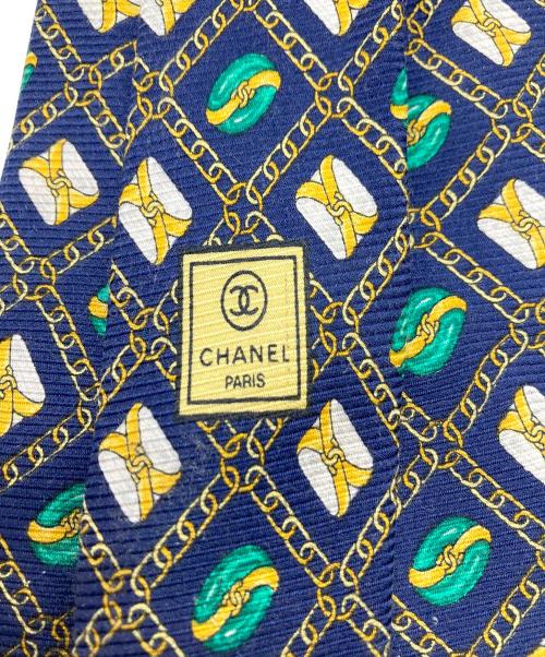CHANEL（シャネル）CHANEL (シャネル) ネクタイ ネイビー×グリーン サイズ:表記なしの古着・服飾アイテム