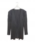 PLEATS PLEASEプリーツプリーズ）の古着「プリーツカーディガン」｜ブラック