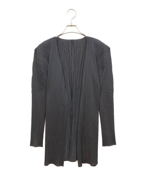 PLEATS PLEASE（プリーツプリーズ）PLEATS PLEASE (プリーツプリーズ) プリーツカーディガン ブラック サイズ:3の古着・服飾アイテム