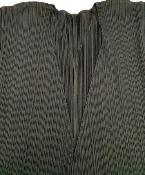 PLEATS PLEASE（プリーツプリーズ）PLEATS PLEASE (プリーツプリーズ) プリーツカーディガン ブラック サイズ:3の古着・服飾アイテム