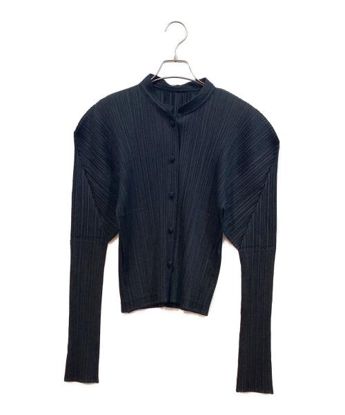 ISSEY MIYAKE（イッセイミヤケ）ISSEY MIYAKE (イッセイミヤケ) プリーツジャケット ブラック サイズ:4の古着・服飾アイテム