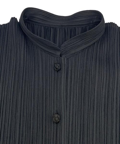 ISSEY MIYAKE（イッセイミヤケ）ISSEY MIYAKE (イッセイミヤケ) プリーツジャケット ブラック サイズ:4の古着・服飾アイテム