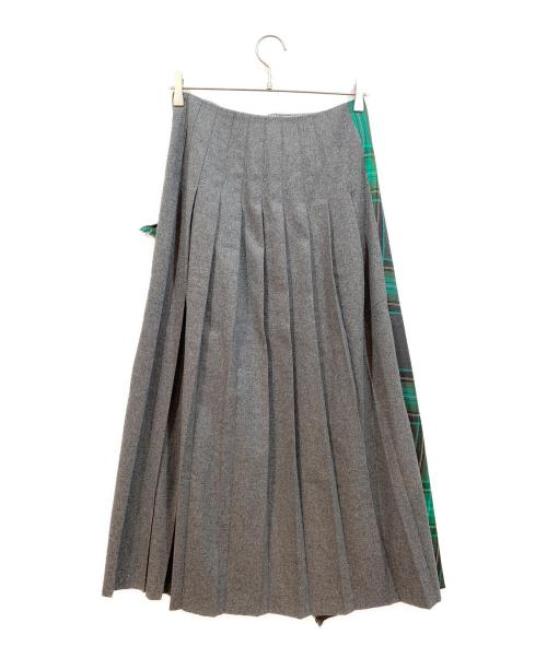 O'NEIL OF DUBLIN（オニールオブダブリン）O'NEIL OF DUBLIN (オニールオブダブリン) ラップスカート グリーン×グレー サイズ:US8の古着・服飾アイテム