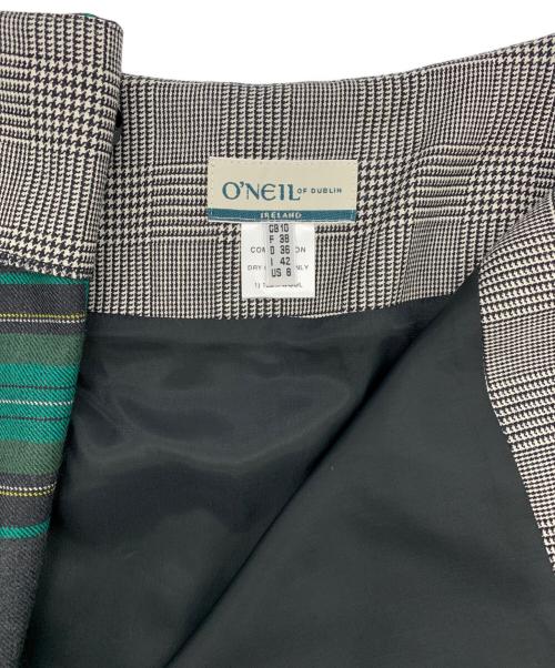 O'NEIL OF DUBLIN（オニールオブダブリン）O'NEIL OF DUBLIN (オニールオブダブリン) ラップスカート グリーン×グレー サイズ:US8の古着・服飾アイテム