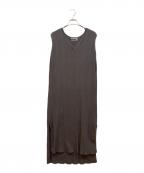 CHAOSカオス）の古着「ノースリーブ・キャミソールワンピース」｜ブラウン