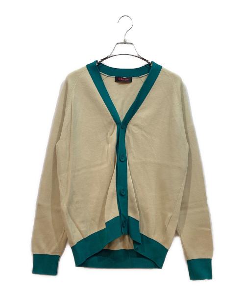 CABAN（キャバン）CABAN (キャバン) 厚手カーディガン グリーン×ベージュ サイズ:Mの古着・服飾アイテム