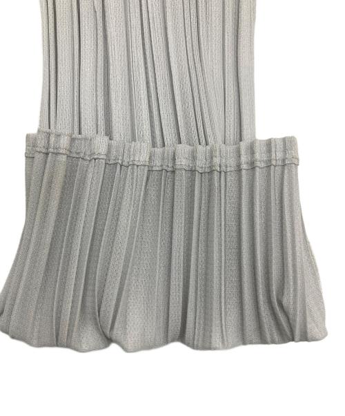 PLEATS PLEASE（プリーツプリーズ）PLEATS PLEASE (プリーツプリーズ) プリーツカットソー グレー×イエロー サイズ:3の古着・服飾アイテム