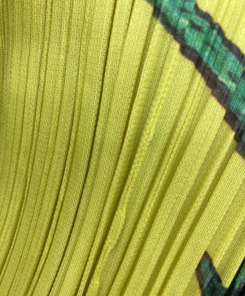 PLEATS PLEASE（プリーツプリーズ）PLEATS PLEASE (プリーツプリーズ) プリーツカットソー グレー×イエロー サイズ:3の古着・服飾アイテム
