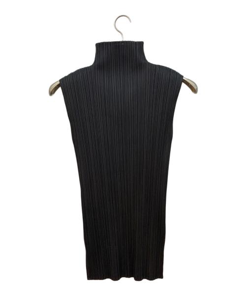 PLEATS PLEASE（プリーツプリーズ）PLEATS PLEASE (プリーツプリーズ) プリーツノースリーブットソー ブラック サイズ:3の古着・服飾アイテム
