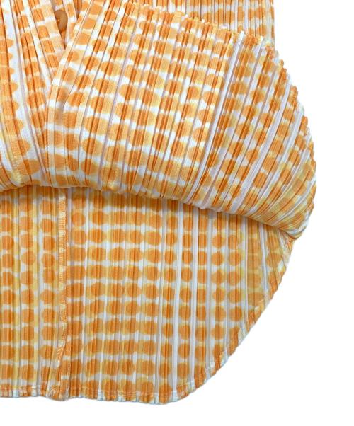 PLEATS PLEASE（プリーツプリーズ）PLEATS PLEASE (プリーツプリーズ) プリーツシャツ イエロー×オレンジ サイズ:4の古着・服飾アイテム
