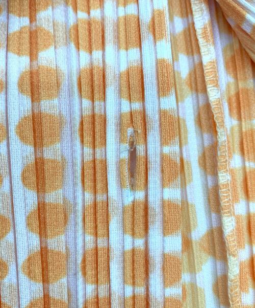 PLEATS PLEASE（プリーツプリーズ）PLEATS PLEASE (プリーツプリーズ) プリーツシャツ イエロー×オレンジ サイズ:4の古着・服飾アイテム