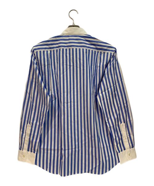 FRED PERRY（フレッドペリー）FRED PERRY (フレッドペリー) 長袖シャツ ホワイト×ブルー サイズ:Lの古着・服飾アイテム