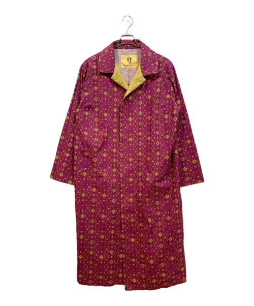 madam chica co（マダム チカコ）madam chica co (マダム チカコ) キモノコート パープル×マスタード サイズ:表記なしの古着・服飾アイテム