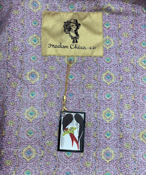madam chica co（マダム チカコ）madam chica co (マダム チカコ) キモノコート パープル×マスタード サイズ:表記なしの古着・服飾アイテム