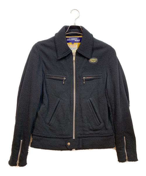 JUNYA WATANABE CdG MAN（ジュンヤ ワタナベ コム デ ギャルソン マン）JUNYA WATANABE CdG MAN (ジュンヤ ワタナベ コム デ ギャルソン マン) ニットジャケット ブラック サイズ:Mの古着・服飾アイテム