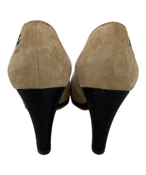 CHANEL（シャネル）CHANEL (シャネル) ヒールパンプス ベージュ×ブラック サイズ:36Cの古着・服飾アイテム