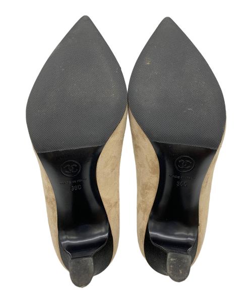 CHANEL（シャネル）CHANEL (シャネル) ヒールパンプス ベージュ×ブラック サイズ:36Cの古着・服飾アイテム