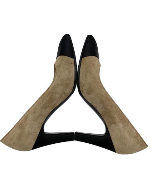 CHANEL（シャネル）CHANEL (シャネル) ヒールパンプス ベージュ×ブラック サイズ:36Cの古着・服飾アイテム