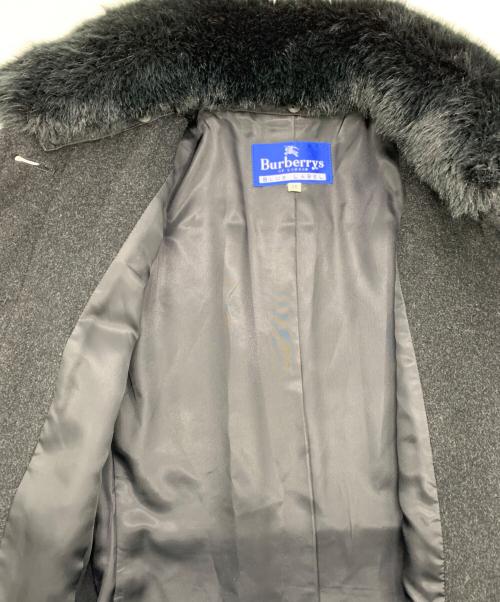 BURBERRY BLUE LABEL（バーバリーロンドンブルーレーベル）BURBERRY BLUE LABEL (バーバリーロンドンブルーレーベル) ウールコート ブラック サイズ:38の古着・服飾アイテム
