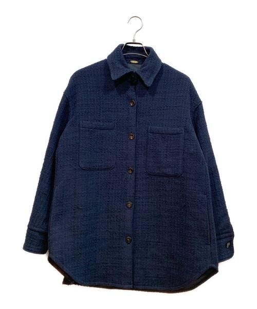 MUSE（ミューズ）MUSE (ミューズ) ツイードジャケット ネイビー サイズ:Fの古着・服飾アイテム