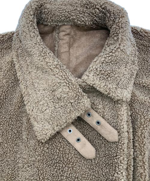 FRAMeWORK（フレームワーク）FRAMeWORK (フレームワーク) ボアポンチョコートジャケット ブラウン サイズ:Fの古着・服飾アイテム