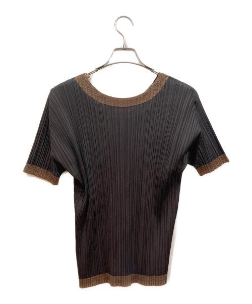 PLEATS PLEASE（プリーツプリーズ）PLEATS PLEASE (プリーツプリーズ) ISSEY MIYAKE (イッセイミヤケ) プリーツカットソー ブラック サイズ:3の古着・服飾アイテム