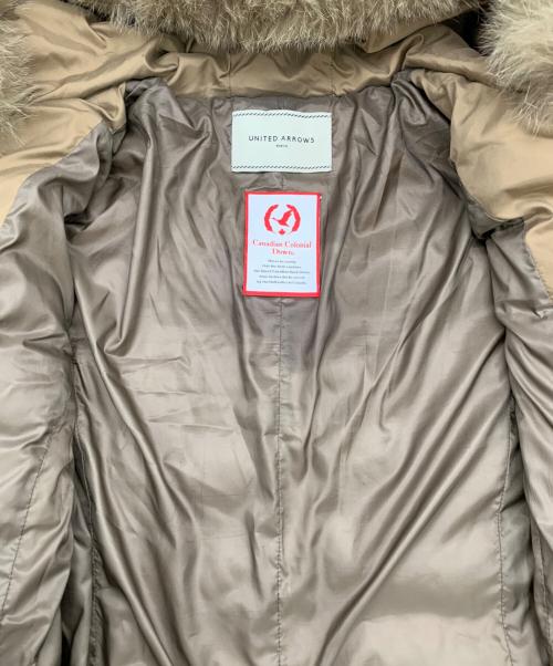 UNITED ARROWS（ユナイテッドアローズ）UNITED ARROWS (ユナイテッドアローズ) ダウンコート ブラウン サイズ:38の古着・服飾アイテム
