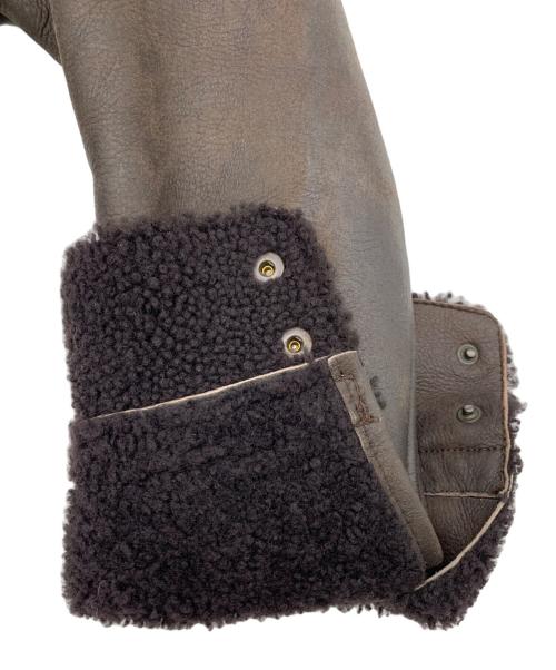 PRADA（プラダ）PRADA (プラダ) 裏ボアムレザージャケット ブラウン サイズ:48の古着・服飾アイテム