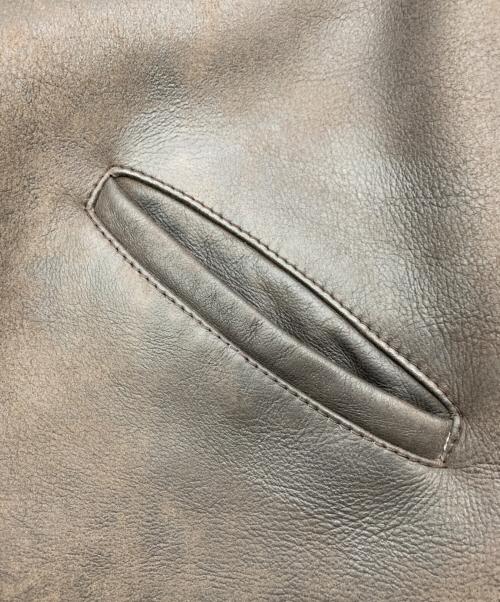 PRADA（プラダ）PRADA (プラダ) 裏ボアムレザージャケット ブラウン サイズ:48の古着・服飾アイテム