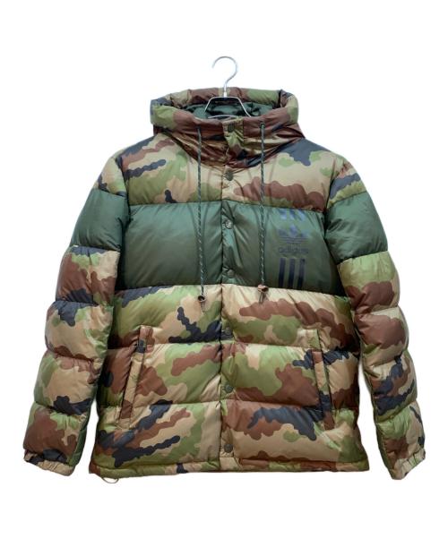 adidas（アディダス）adidas (アディダス) ダウンジャケット カーキ サイズ:Lの古着・服飾アイテム