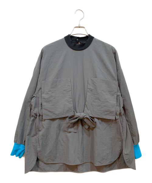 nagonstans（ナゴンスタンス）nagonstans (ナゴンスタンス) タスランウェザードロストプルオーバー グレー×ブルー サイズ:MEDIUMの古着・服飾アイテム