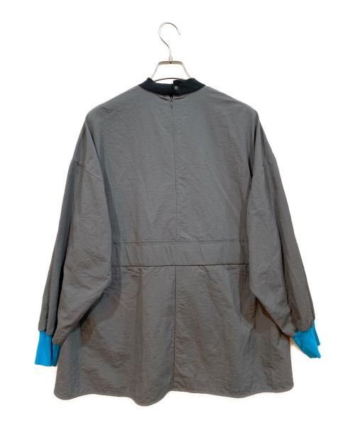nagonstans（ナゴンスタンス）nagonstans (ナゴンスタンス) タスランウェザードロストプルオーバー グレー×ブルー サイズ:MEDIUMの古着・服飾アイテム