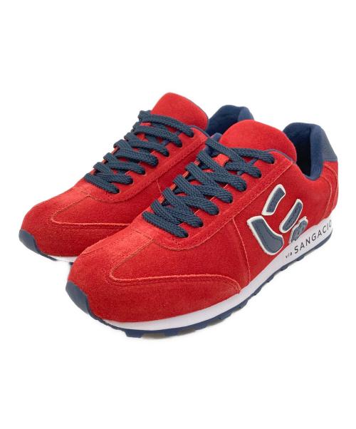 Sangacio（サンガッチョ）sangacio (サンガッチョ) ローカットスニーカー レッド サイズ:US7の古着・服飾アイテム